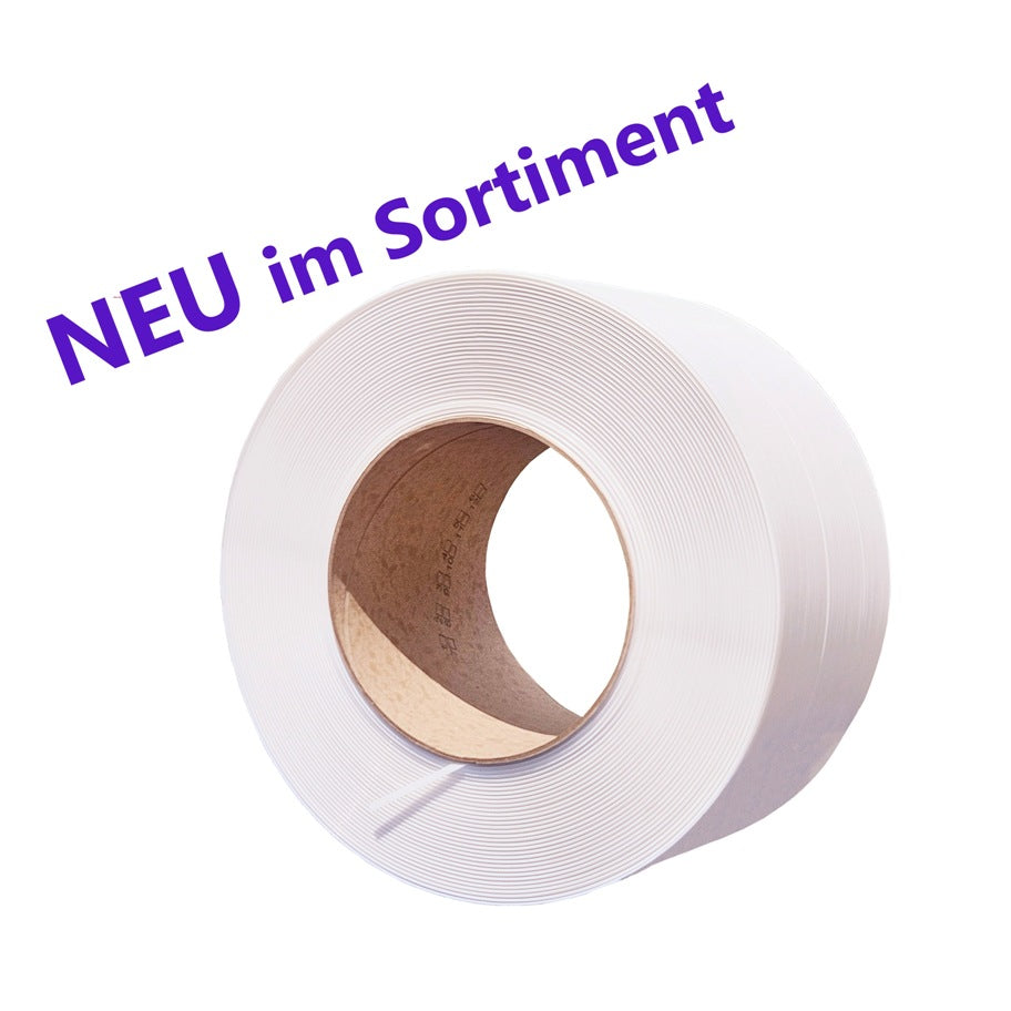 2 Stk. PP-Band 5 x 0,47 mm / 7000 lfm / weiß (Stückpreis: € 37,00)